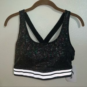 ZYIA Active XL Black Reflective Sports Bra